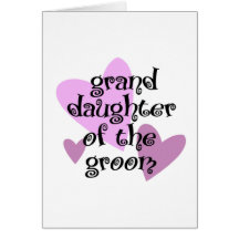Fille grande du marié carte de vœux