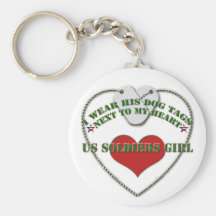 Fille Keychain de soldats des États-Unis Porte-clefs