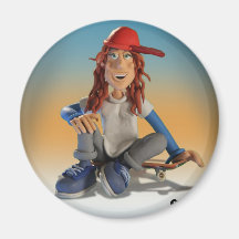 FILLE MAGNETS POUR RÉFRIGÉRATEUR