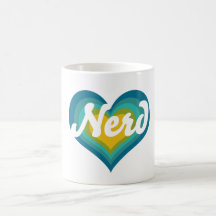 Fille nerd tasse à café
