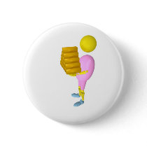 fille qui porte de l'or pinback button