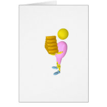 fille qui porte de l'or greeting card