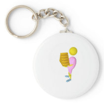 fille qui porte de l'or key chain