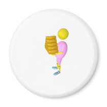 fille qui porte de l'or fridge magnet