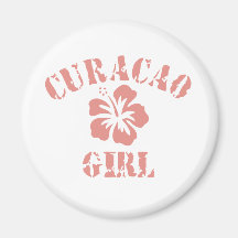 Fille rose du Curaçao Aimants Pour Réfrigérateur