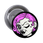 fille rose pin's avec agrafe