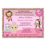 FILLE TTC de SINGE mignonne d'invitation de baby s