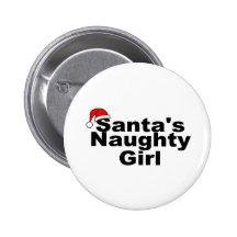 Fille vilaine de Santa Badges Avec Agrafe