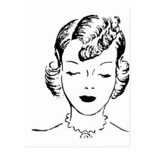 Fille vintage cartes postales