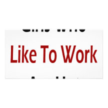 Filles comme qui pour travailler soyez chaud carte avec photo