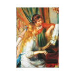 Filles de Renoir à l'enveloppe de toile de piano Toile Tendue Sur Châssis