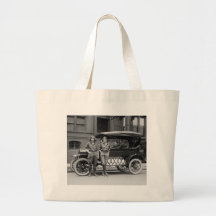 Filles de voiture ancienne, les années 1920 sac fourre-tout