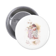 Filles et marguerites vraiment grandes badge