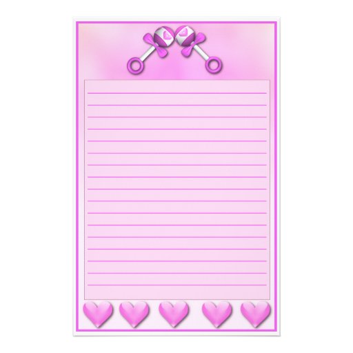 Filles jumelles stationnaires papier à lettre personnalisé