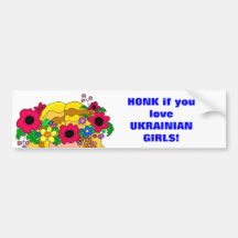 Filles ukrainiennes autocollant pour voiture