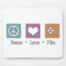 Film d'amour de paix tapis de souris