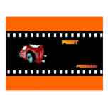 Film effect Fast Forward sports car postcard