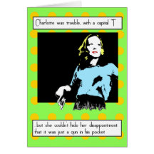Film Noir: Girl With Gun (Pop Art) Greeting Cards