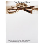 Film Reel in Sepia Tones Background letterhead