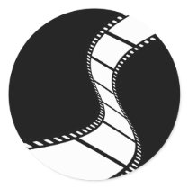 Film Strip Round Stickers