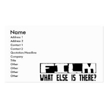 Film What Else Is There? Business Card Template