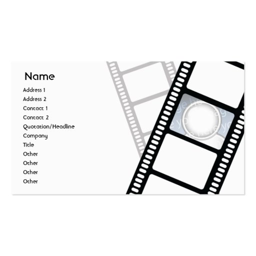 Filmstrip - affaires modèles de cartes de visite