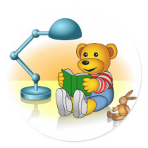 Filou apprend à lire autocollants ronds