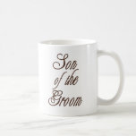Fils des bruns chics de marié tasse