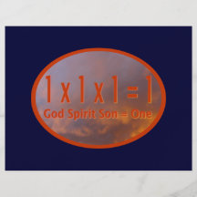 fils d'esprit de 1 x de 1 x de 1 = de 1/Dieu = un Prospectus Avec Motif
