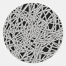 Fils embrouillés noirs et blancs adhésifs