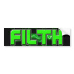FILTH Music Dubstep Electro Rave Bass DJ FILTH Bumper Stickers