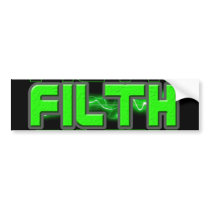 FILTH Music Dubstep Electro Rave Bass DJ FILTH Bumper Stickers