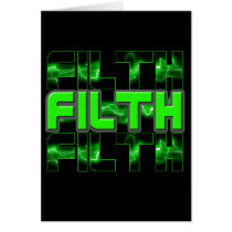 FILTH Music Dubstep Electro Rave Bass DJ FILTH Greeting Cards