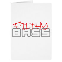 FILTHY BASS Dubstep Dub step Reggae Electro Greeting Cards