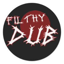 Filthy Dub Dubstep shirt Round Stickers