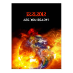 Fin ardente de l'apocalypse du monde carte postale