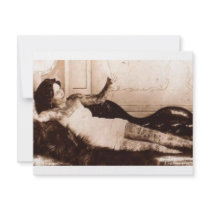 Fin de Siecle tattooed woman Custom Announcement