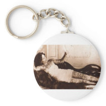 Fin de Siecle tattooed woman Key Chains