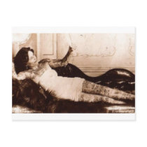 Fin de Siecle tattooed woman Post Card