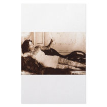 Fin de Siecle tattooed woman Customized Stationery