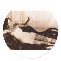 Fin de Siecle tattooed woman Sticker