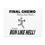 Final Chemo Run Like Hell - Brain Cancer Post Cards