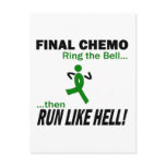 Final Chemo Run Like Hell - Liver Cancer Postcard