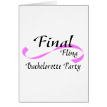 Final Fling Bachelorette Party Cards