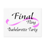 Final Fling Bachelorette Party Post Cards