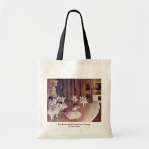 Final Rehearsal Of The Ballet On The Stage Canvas Bags