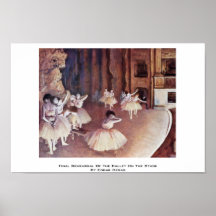 Final Rehearsal Of The Ballet On The Stage Print