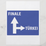 Finale Türkei d'Autobahnschild Prospectus Personnalisés