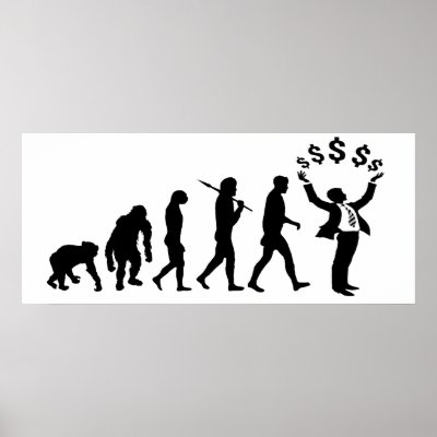 Financial adviser banker investment broker gear poster by Funkart