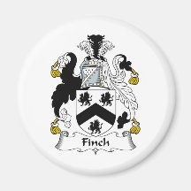 Finch Family Crest Refrigerator Magnet